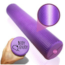 Body Enjoy Faszienrolle Rueckenschmerzen lindern frontal violett