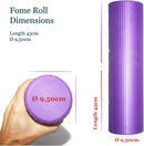 Foam Roller Ø3.75"x16.5"; Massage Rollers for Leg and Back Muscle Recovery; Trigger Point Pain Relief; Medium Density EVA Yoga Core Balance Exercise Roll