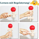 Wooden Kendama Mokuru Toy; Kids Japanese Skill Games Boy Girls age 6+; Playground Ball Game Gift