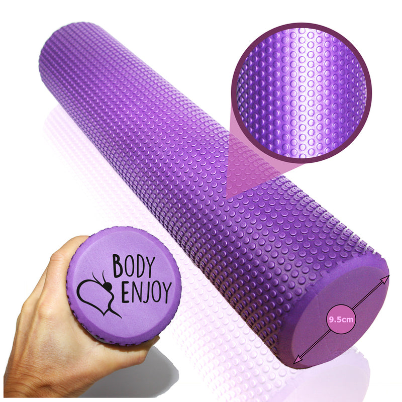 Body Enjoy Faszienrolle Rueckenschmerzen lindern fronta -violet