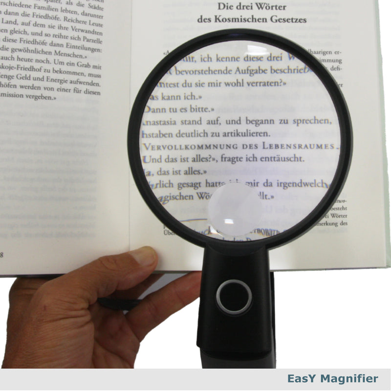 EasY Magnifier Tisch Leselupe mit Standfuß mit led licht