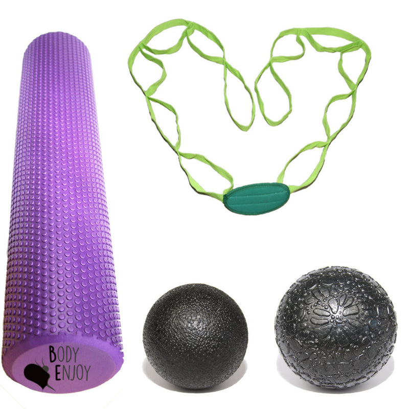 body enjoy faszienset faszienball 8cm 10cm yogaband faszienrolle