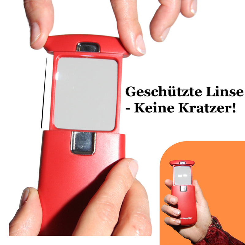 easy magnifier kleine lupe mit geschuetzter acrylglas linse