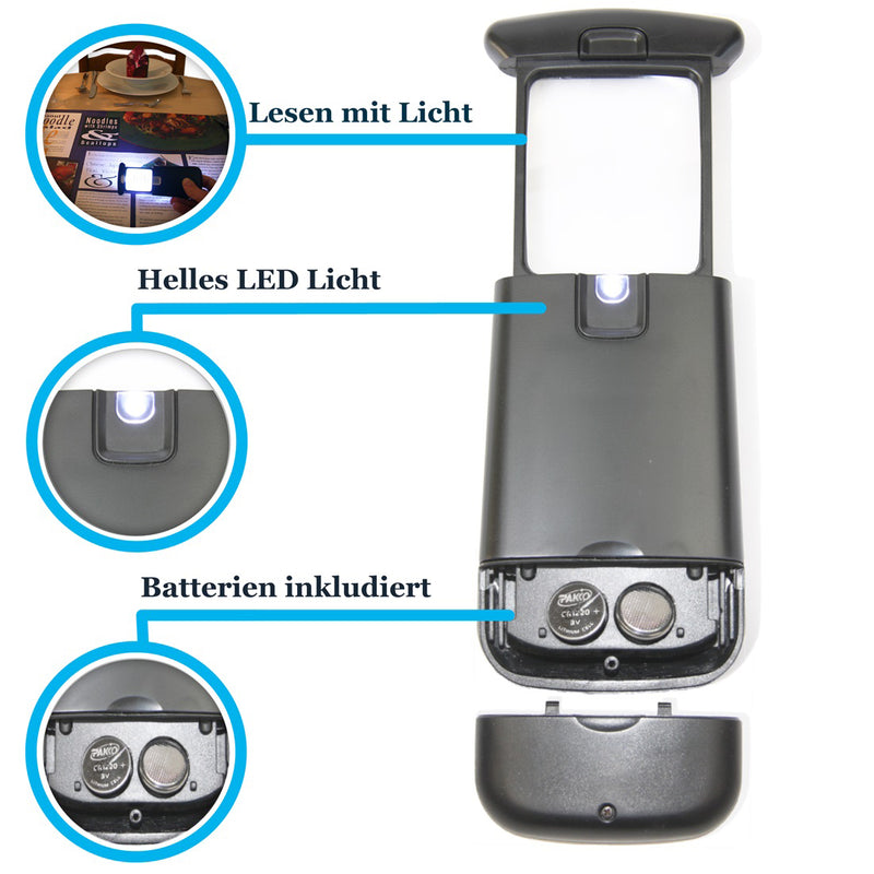 easy magnifier lupe mit led licht